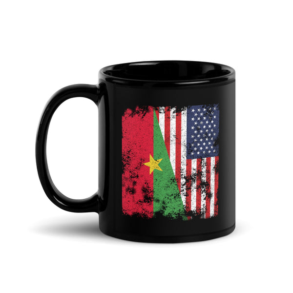 Burkina Faso USA Flag - Half American Mug
