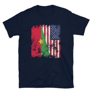 Burkina Faso USA Flag - Half American T-Shirt