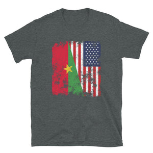 Burkina Faso USA Flag - Half American T-Shirt