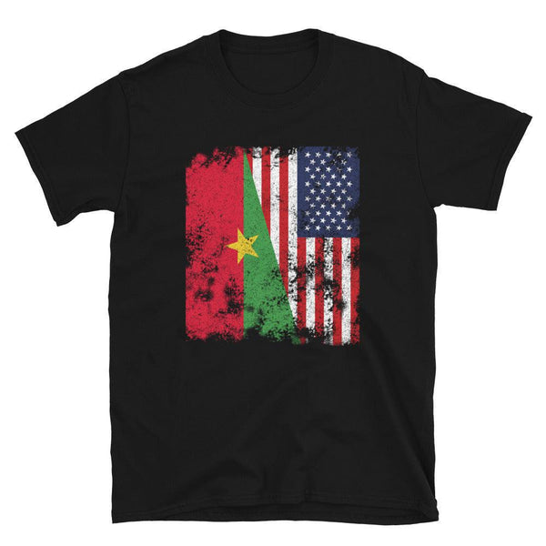 Burkina Faso USA Flag - Half American T-Shirt