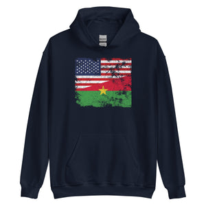 Burkina Faso USA Flag Hoodie