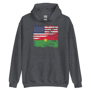 Burkina Faso USA Flag Hoodie