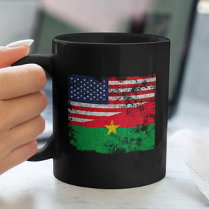 Burkina Faso USA Flag Mug