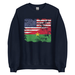 Burkina Faso USA Flag Sweatshirt