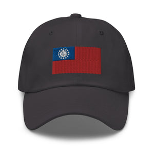 Burma Flag Cap - Adjustable Embroidered Dad Hat