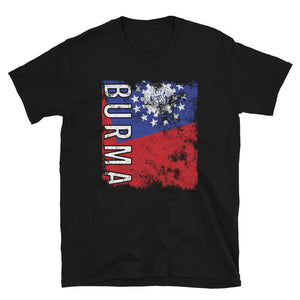 Burma Flag Distressed T-Shirt