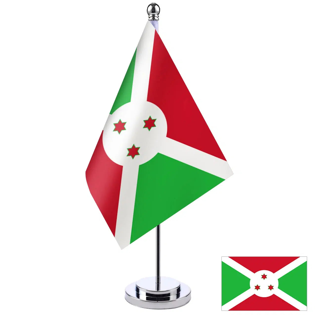 Burundi Desk Flag - Small Office Table Flag