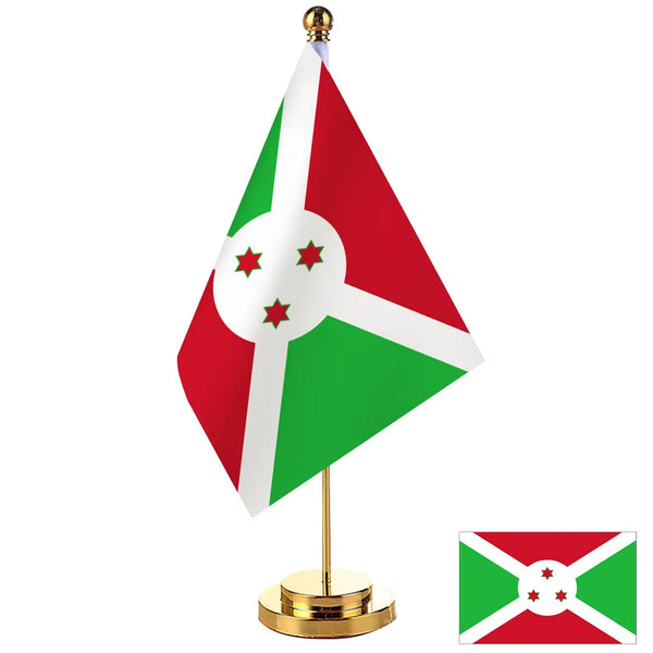 Burundi Desk Flag - Small Office Table Flag