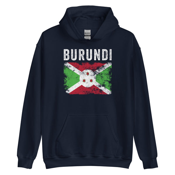 Burundi Flag Distressed - Burundian Flag Hoodie