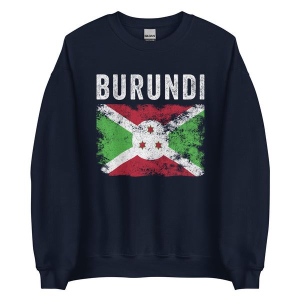 Burundi Flag Distressed - Burundian Flag Sweatshirt