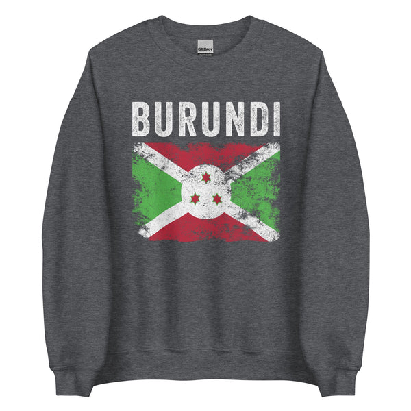 Burundi Flag Distressed - Burundian Flag Sweatshirt
