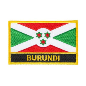 Bản vá cờ Burundi - May trên / Sắt trên bản vá