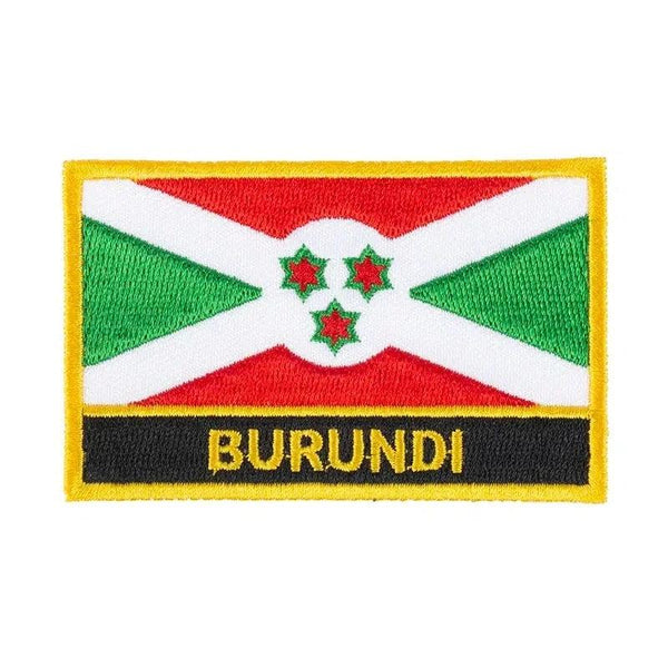 Bản vá cờ Burundi - May trên / Sắt trên bản vá