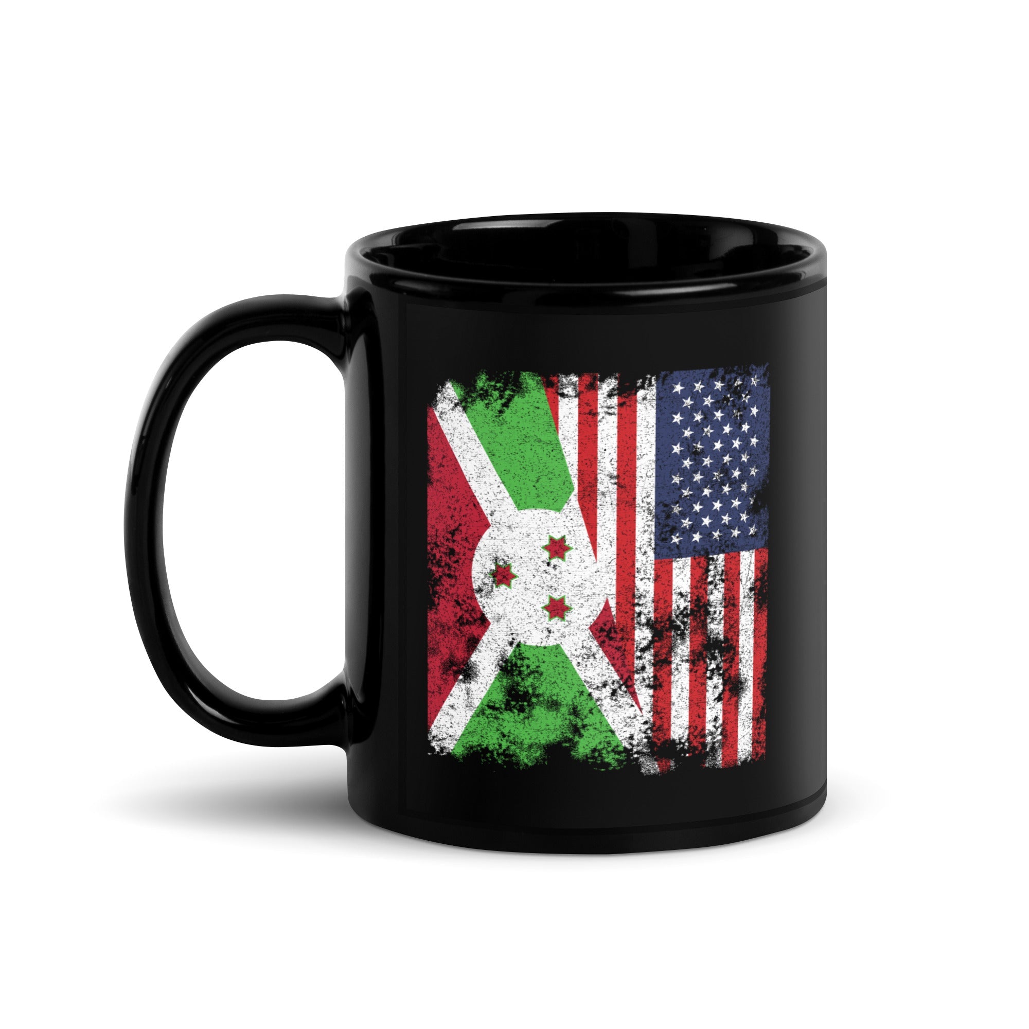 Burundi USA Flag - Half American Mug