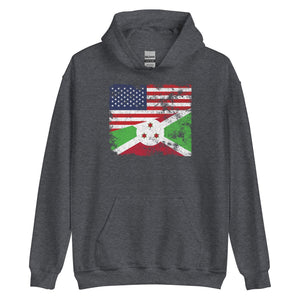 Burundi USA Flag Hoodie