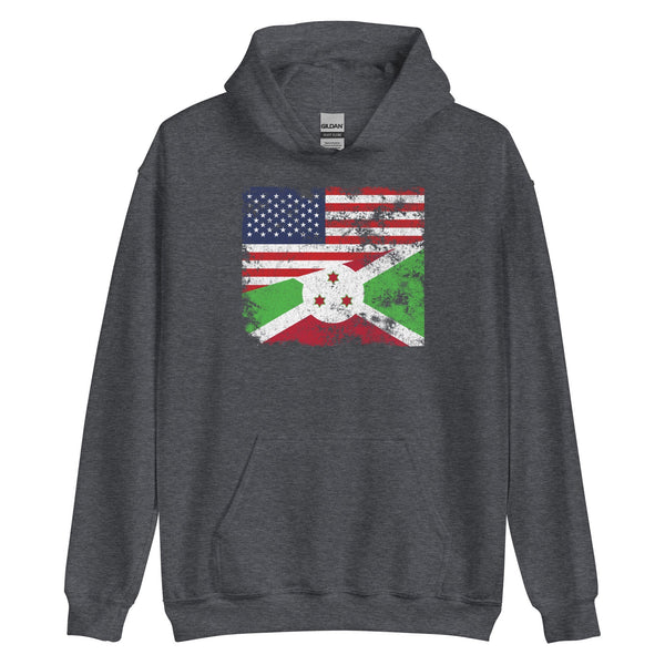 Burundi USA Flag Hoodie