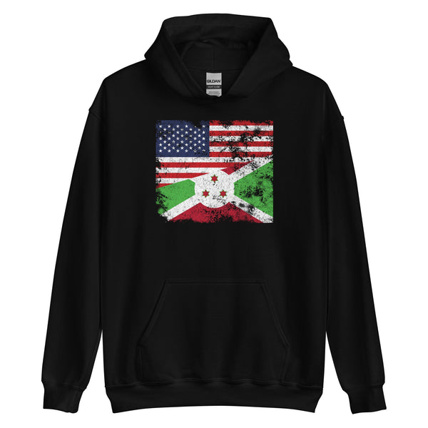 Burundi USA Flag Hoodie