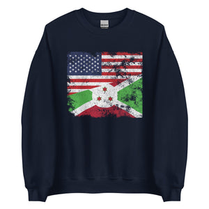 Burundi USA Flag Sweatshirt