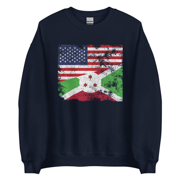 Burundi USA Flag Sweatshirt