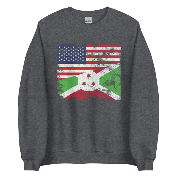Burundi USA Flag Sweatshirt