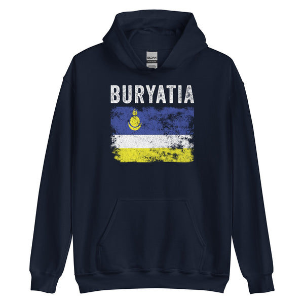 Buryatia Flag Distressed - Buryat Flag Hoodie