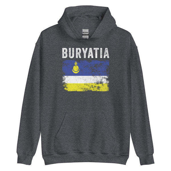 Buryatia Flag Distressed - Buryat Flag Hoodie