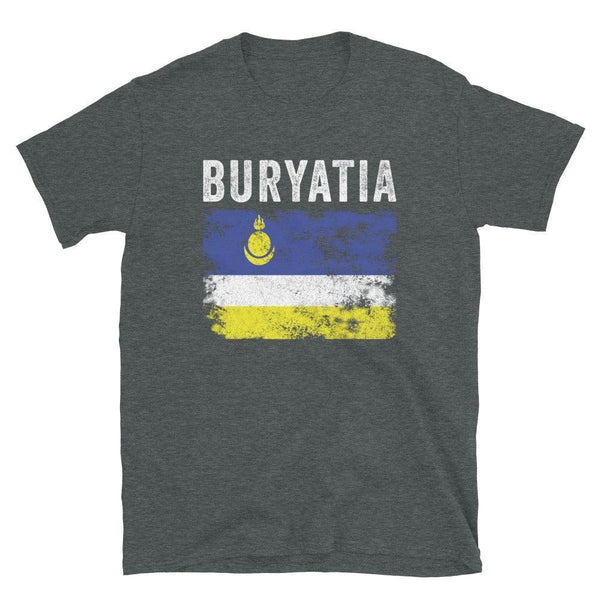 Buryatia Flag Distressed - Buryat Flag T-Shirt