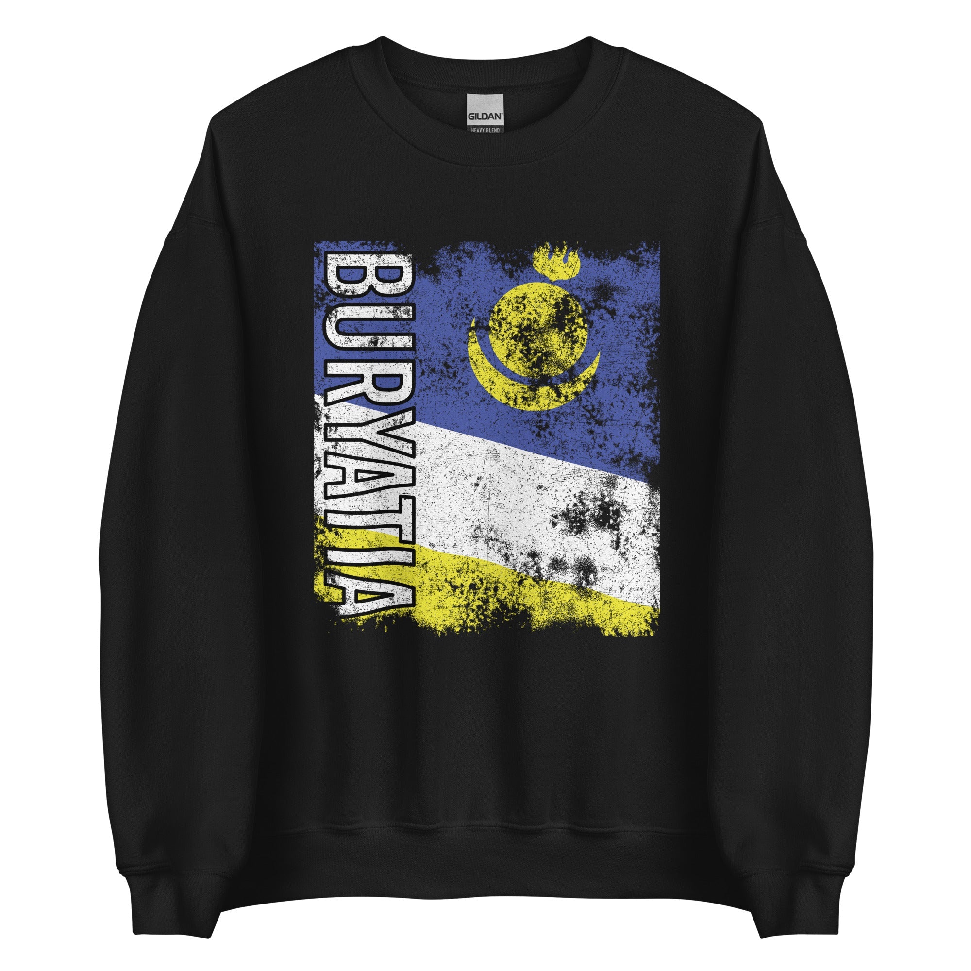 Buryatia Flag - Distressed Flag Sweatshirt