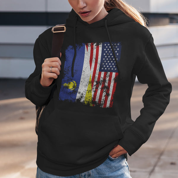 Buryatia USA Flag - Half American Hoodie