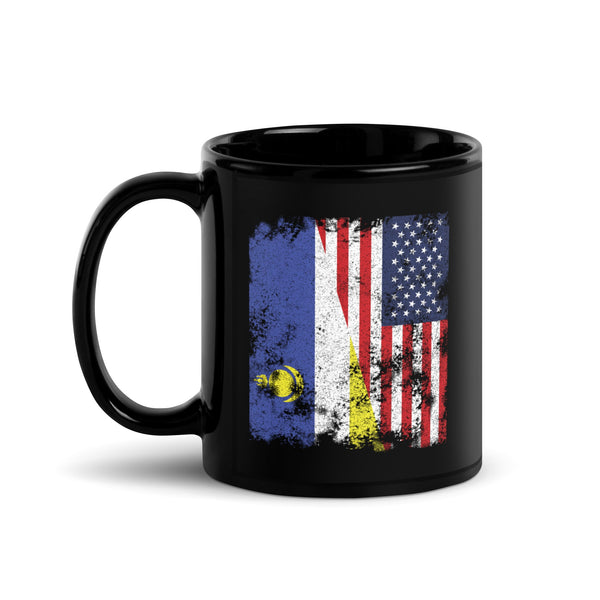 Buryatia USA Flag - Half American Mug