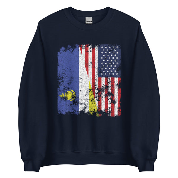 Buryatia USA Flag - Half American Sweatshirt