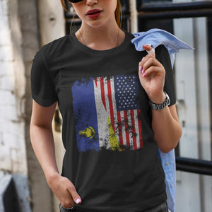 Buryatia USA Flag - Half American T-Shirt
