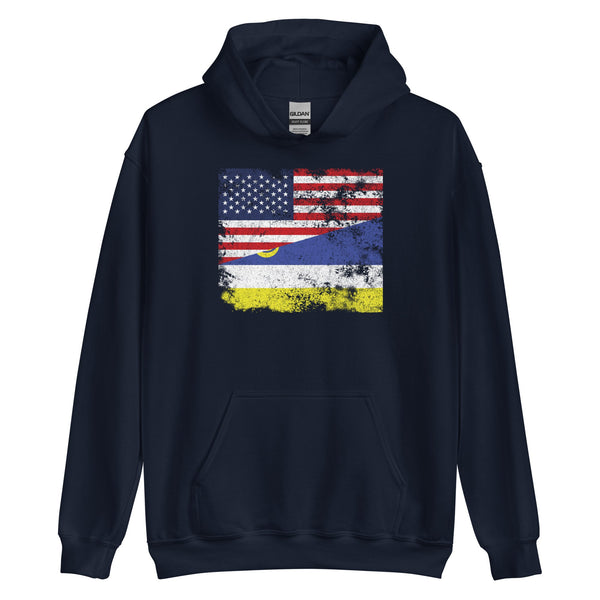 Buryatia USA Flag Hoodie