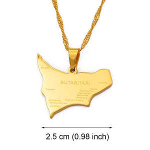 Butaritari Map Necklace