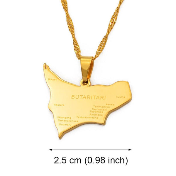 Butaritari Map Necklace