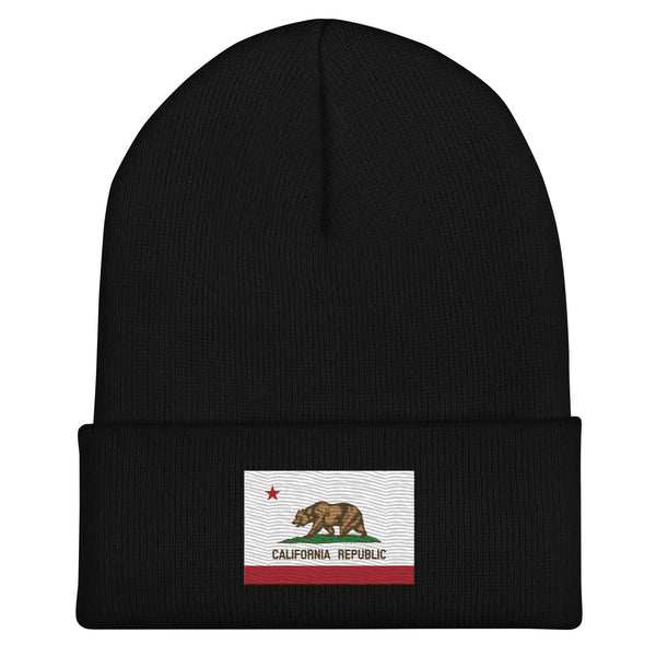 California State Flag Beanie - Embroidered Winter Hat