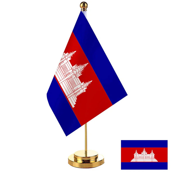 Cambodia Desk Flag - Small Office Table Flag