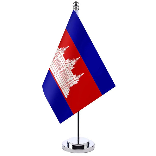 Cambodia Desk Flag - Small Office Table Flag