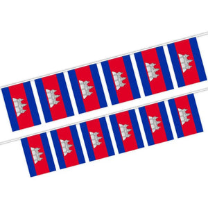 Cambodia Flag Bunting Banner - 20Pcs