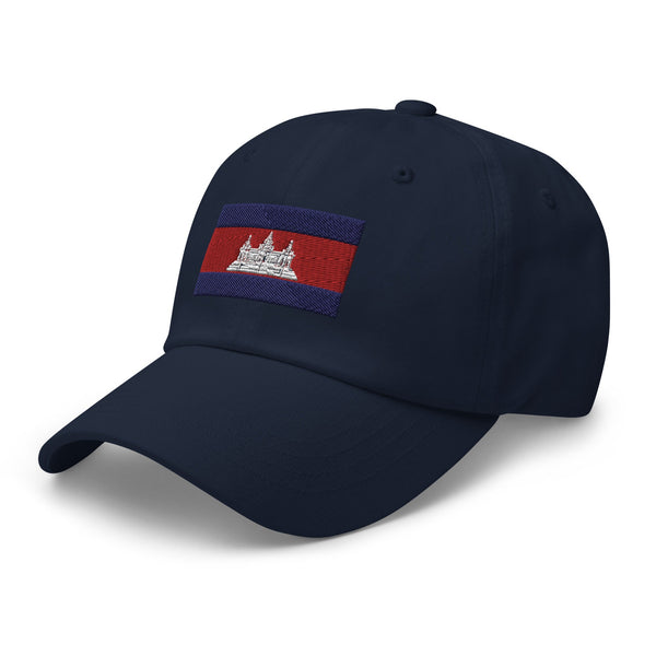 Cambodia Flag Cap - Adjustable Embroidered Dad Hat