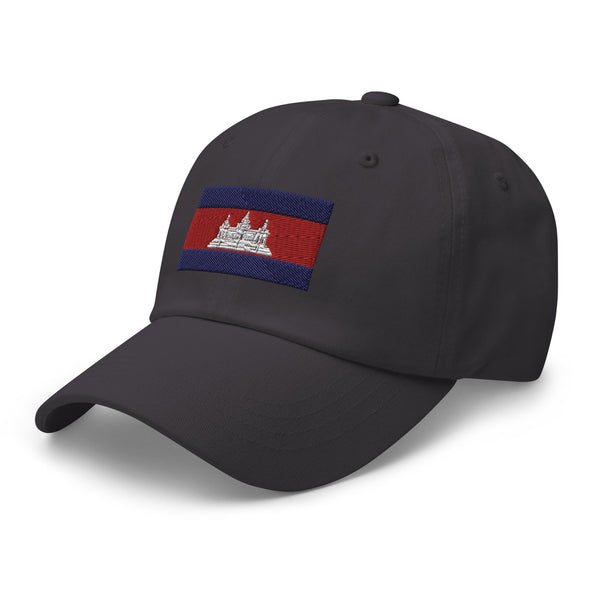 Cambodia Flag Cap - Adjustable Embroidered Dad Hat