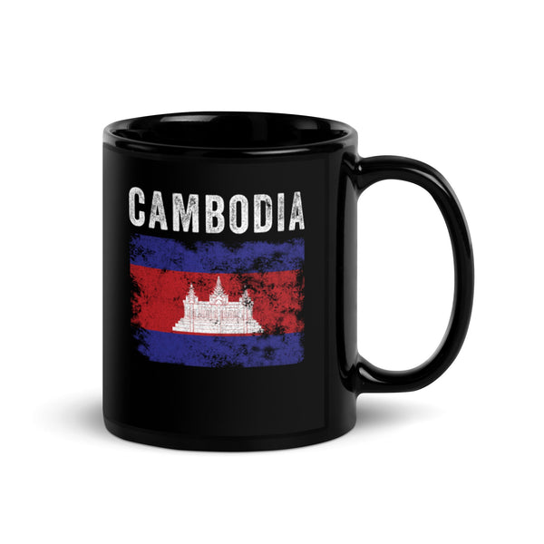 Cambodia Flag Distressed Cambodian Flag Mug