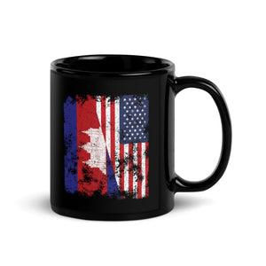 Cambodia USA Flag - Half American Mug