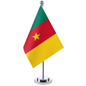 Cameroon Desk Flag - Small Office Table Flag