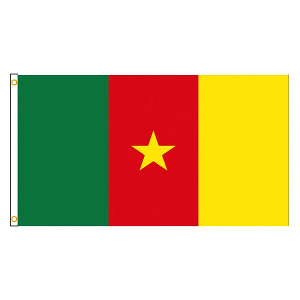 Cameroon Flag - 90x150cm(3x5ft) - 60x90cm(2x3ft)