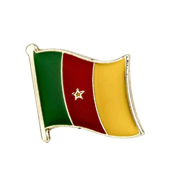 Cameroon Flag Lapel Pin - Enamel Pin Flag