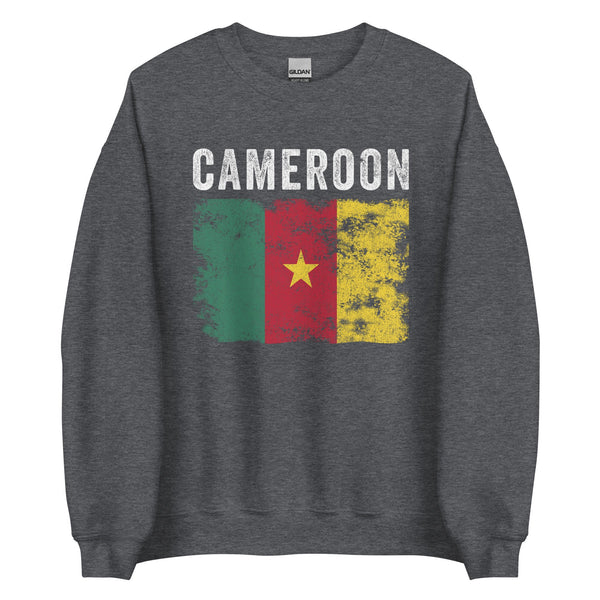 Cameroon Flag Vintage - Cameroonian Flag Sweatshirt