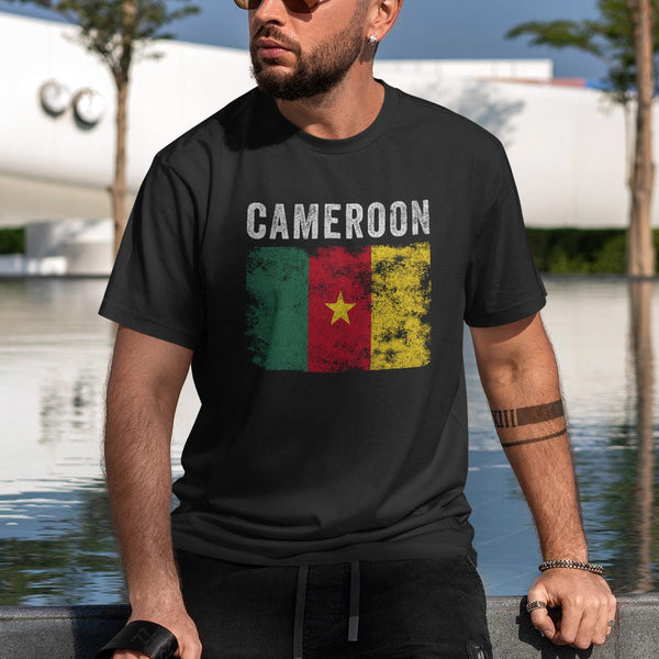 Cameroon Flag Vintage - Cameroonian Flag T-Shirt