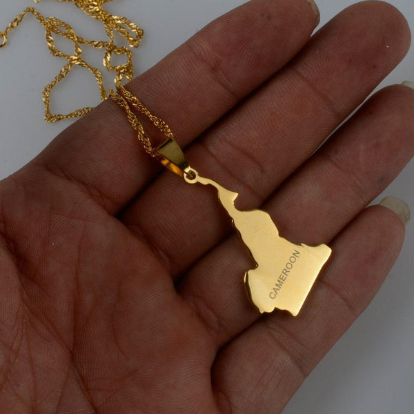 Cameroon Map Necklace