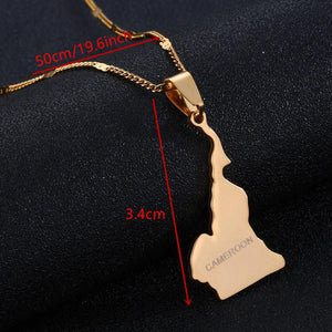 Cameroon Map Necklace